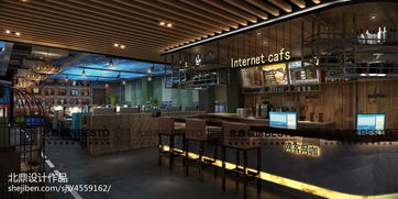 網咖水吧臺設計丨網吧吧臺裝修效果圖