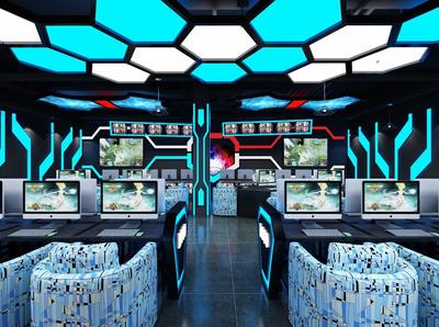 電競(jìng)網(wǎng)吧|空間|室內(nèi)設(shè)計(jì)|一九九二效果圖 