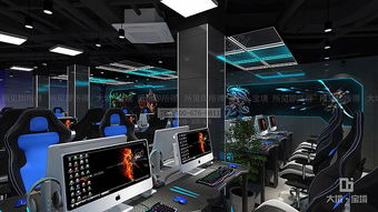 網吧裝修效果圖丨網咖設計效果圖大全