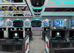 長沙360平米網吧裝修設計圖片-裝信通網效果圖大全