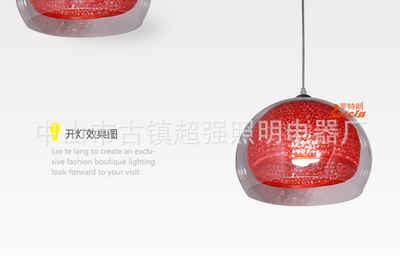 【餐廳吊燈 現代簡約亞克力彩色單頭單頭網吧中西餐館吧臺吊燈批發】價格,廠家,圖片,吊燈,中山市古鎮超強照明電器廠-